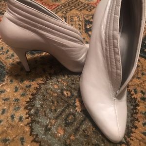 BCBGirls iridescent white booties